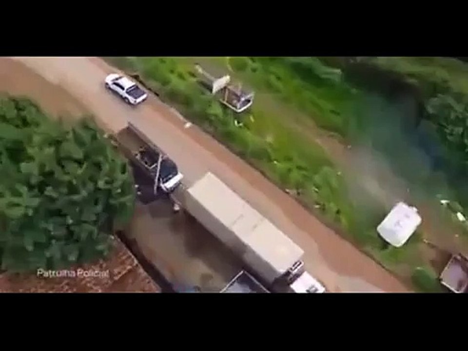 ^ Police chase and shot the car from helicopter