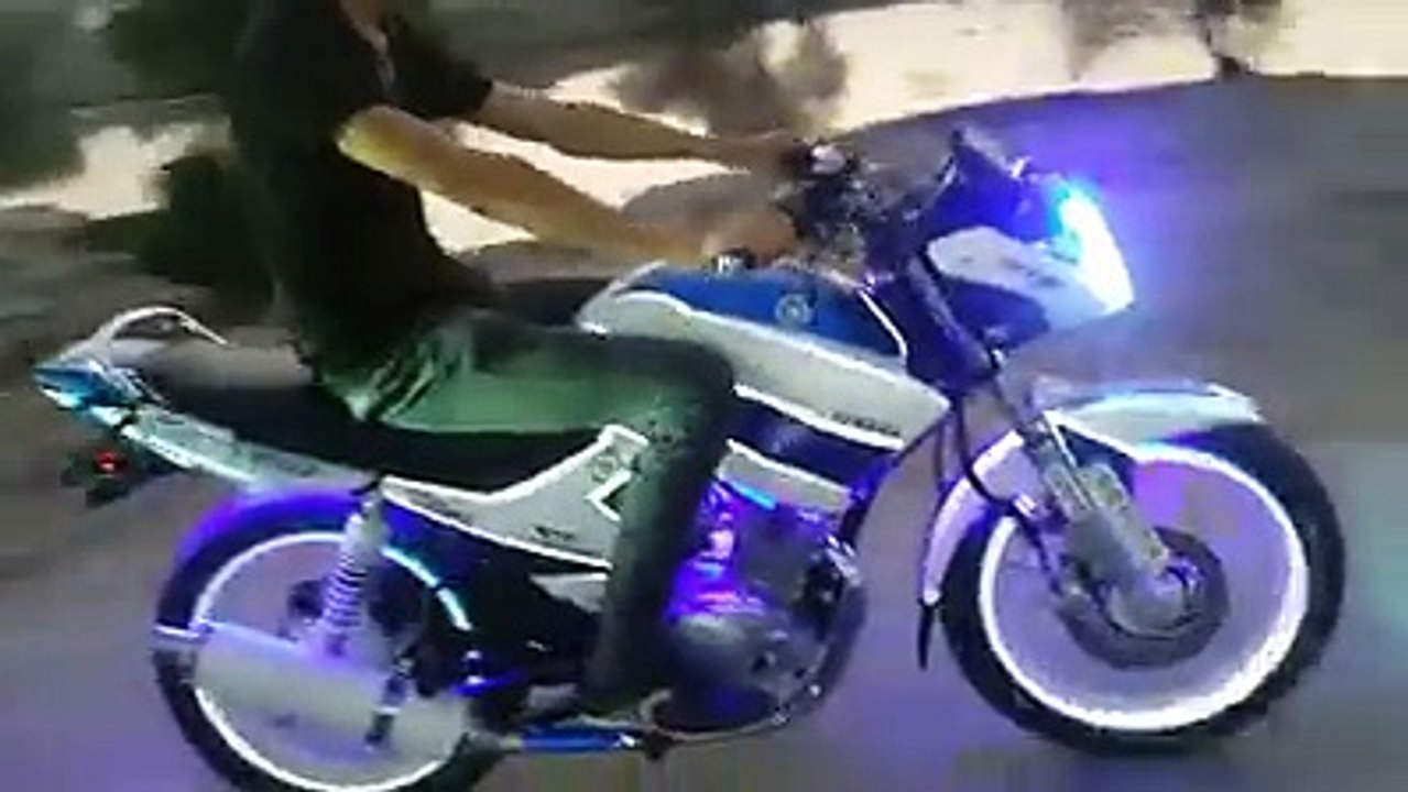 A Bike with beautiful lights !!.....