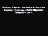 [PDF Download] Monte Carlo Methods and Models in Finance and Insurance (Chapman and Hall/CRC