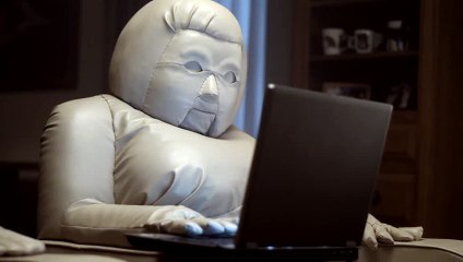 Sexy girl with hot living chairs... Very funny