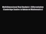 PDF Download Multidimensional Real Analysis I: Differentiation (Cambridge Studies in Advanced