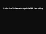 PDF Download Production Variance Analysis in SAP Controlling PDF Online