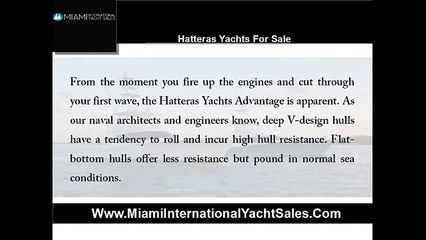 Hatteras Yachts for Sale