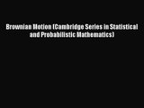 PDF Download Brownian Motion (Cambridge Series in Statistical and Probabilistic Mathematics)
