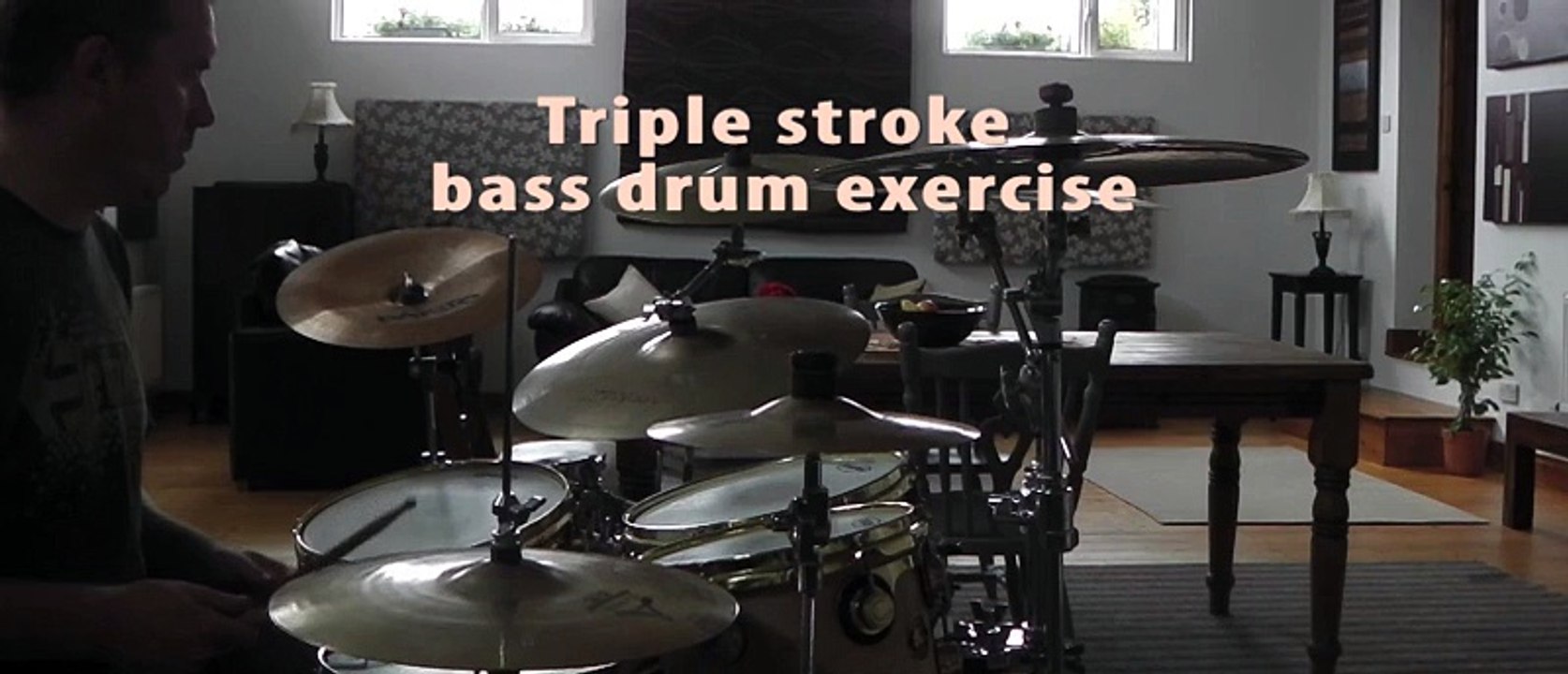 Triple Stroke Bass Drum Exercise with Transcription