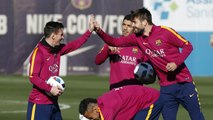 FC Barcelona training session: Last session before Copa del Rey derbi