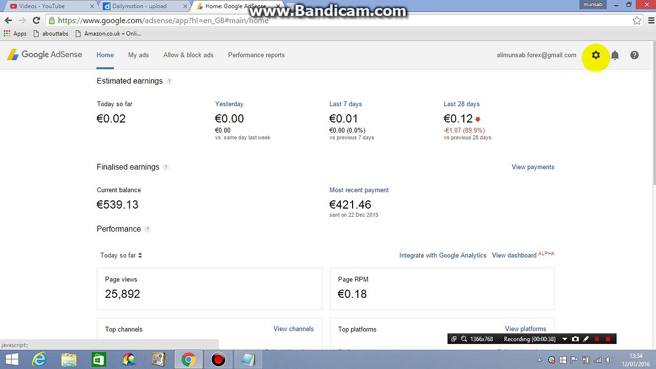 How to Check Your Youtube channel earning is enable  or no  on google adsense account in Hindi/Urdu