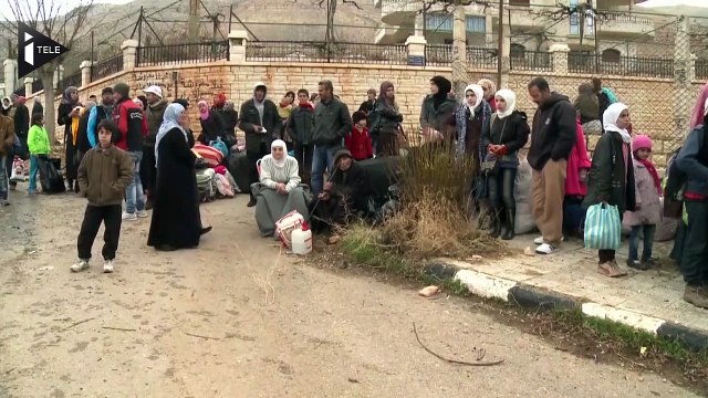 Arrivée des convois humanitaires à Madaya pour aider la population touchée par la famine