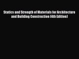 [PDF Download] Statics and Strength of Materials for Architecture and Building Construction