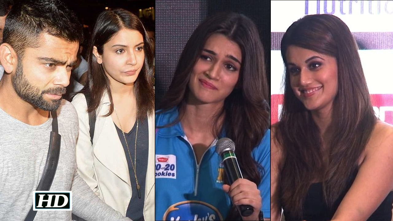 Kriti and Tapsees Hilarious Reaction on Anushka Virat Affair