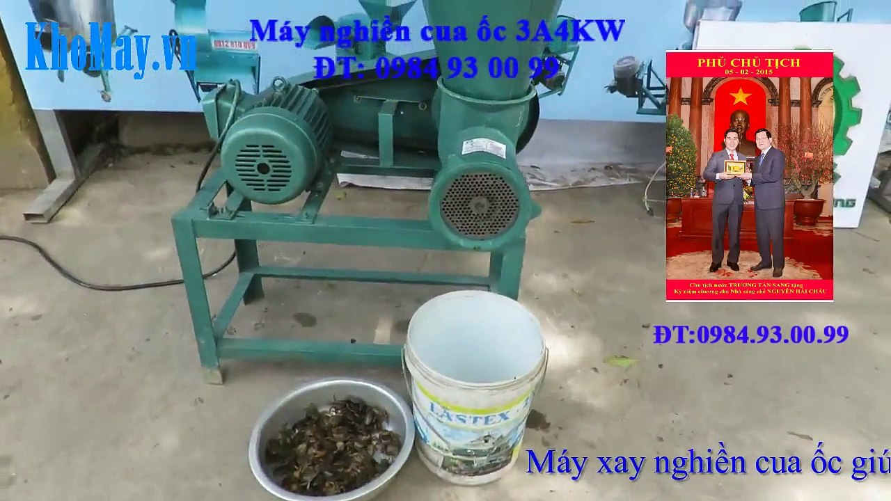 Máy Xay Cua, Máy Nghiền Cua, Máy Xay Ốc làm thức ăn chăn nuôi