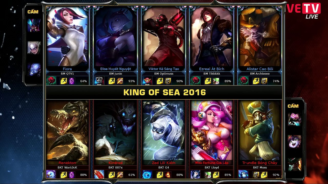 [12.01.2016] BM vs BKT [KingOfSea 2016][Trận 1]