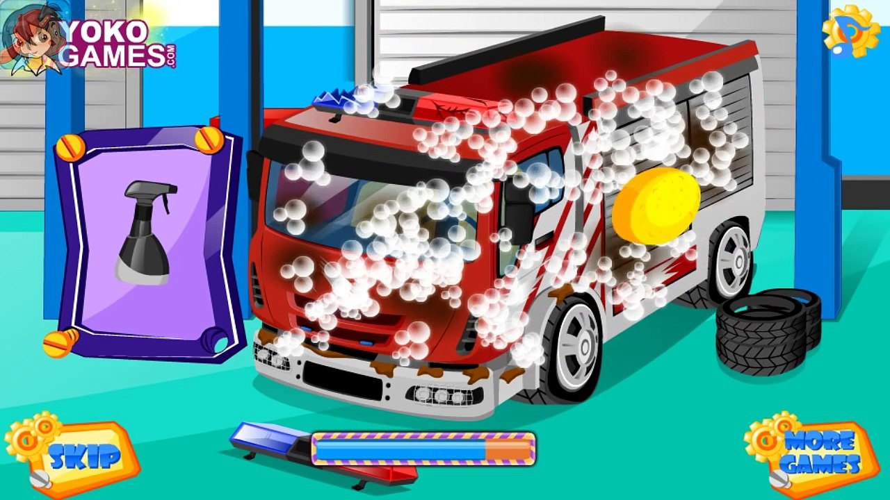 Polis Arabası,İtfaiye,Ambulans,Çizgi Film,Oyun,Emergency car wash