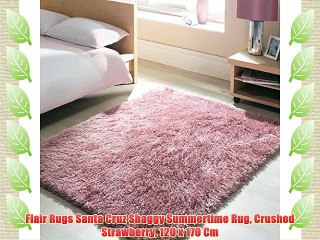 Flair Rugs Santa Cruz Shaggy Summertime Rug Crushed Strawberry 120 x 170 Cm