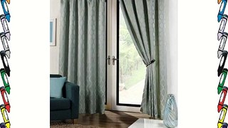 FULLY LINED CURTAINS 90 WIDE X 72 DROP DUCK EGG VERTICAL WAVES DESIGN PENCIL PLEAT TAPE TOP