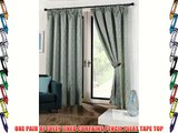 FULLY LINED CURTAINS 90 WIDE X 72 DROP DUCK EGG VERTICAL WAVES DESIGN PENCIL PLEAT TAPE TOP