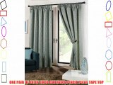 FULLY LINED CURTAINS 90 WIDE X 90 DROP DUCK EGG VERTICAL WAVES DESIGN PENCIL PLEAT TAPE TOP