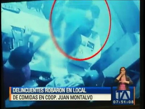 Delincuentes robaron un local de comida rápida en Guayaquil