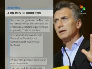 Argentina: balance del primer mes de gestión de Macri