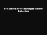 [PDF Download] Real Analysis: Modern Techniques and Their Applications [Download] Online