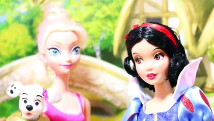 Frozen Anna Elsa Surprise Kidnapping Puppy Dog by Disney Villain Cruella De Vil. DisneyToy