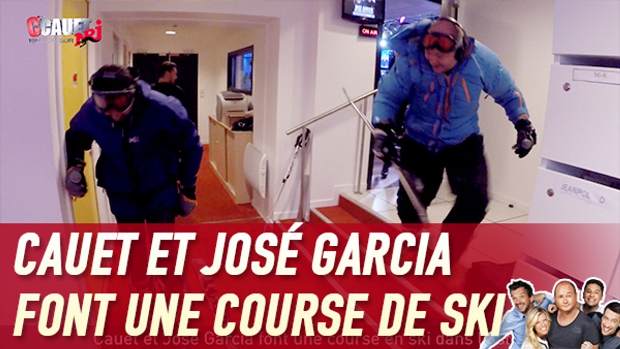 Cauet et José Garcia font une course de ski dans le studio  - C'Cauet sur NRJ