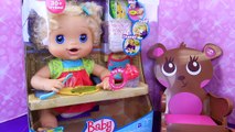 BABY ALIVE Old School With Big Eyes Eats Baby Food & Green Poop Diaper DisneyCarToys