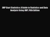 [PDF Download] JMP Start Statistics: A Guide to Statistics and Data Analysis Using JMP Fifth
