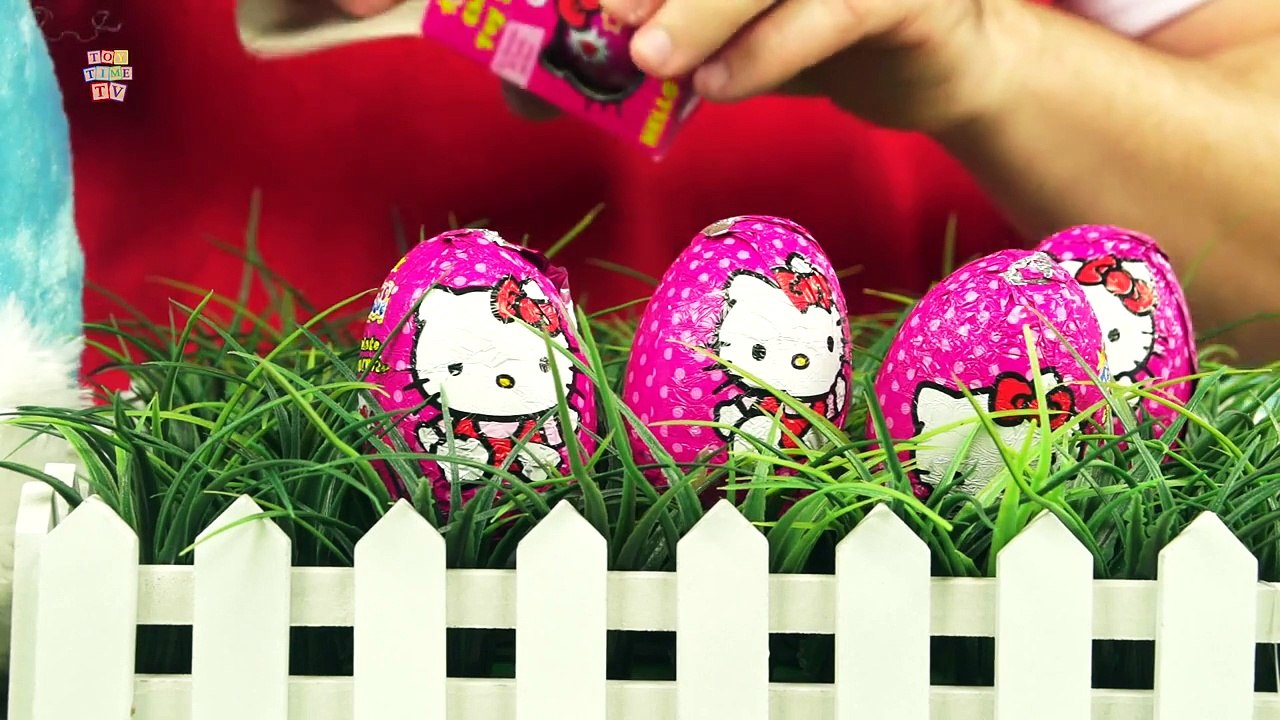 GIANT EASTER BUNNY SURPRISE EGGS Hello Kitty Chocolate My Little Pony Kids Toy Prizes