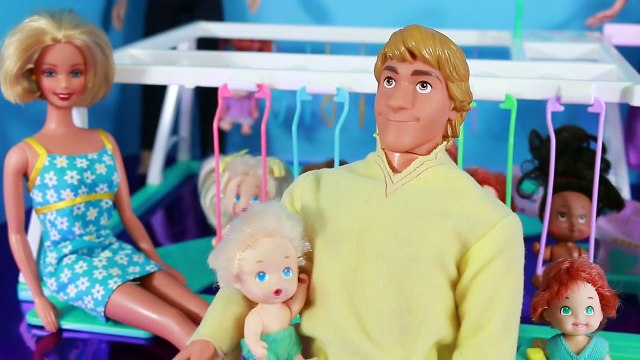 Frozen Kids Disney Princess Anna Parody Toby goes to Barbie DAY CARE Playset Rapuzel Toby