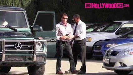 Sylvester Stallone Arrives To Giuseppe Franco Salon In Beverly Hills For A Haircut