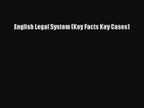 [PDF Download] English Legal System (Key Facts Key Cases) [PDF] Online