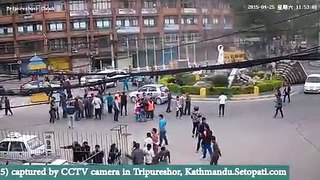 Earthquake in Nepal 2015, CCTV footage