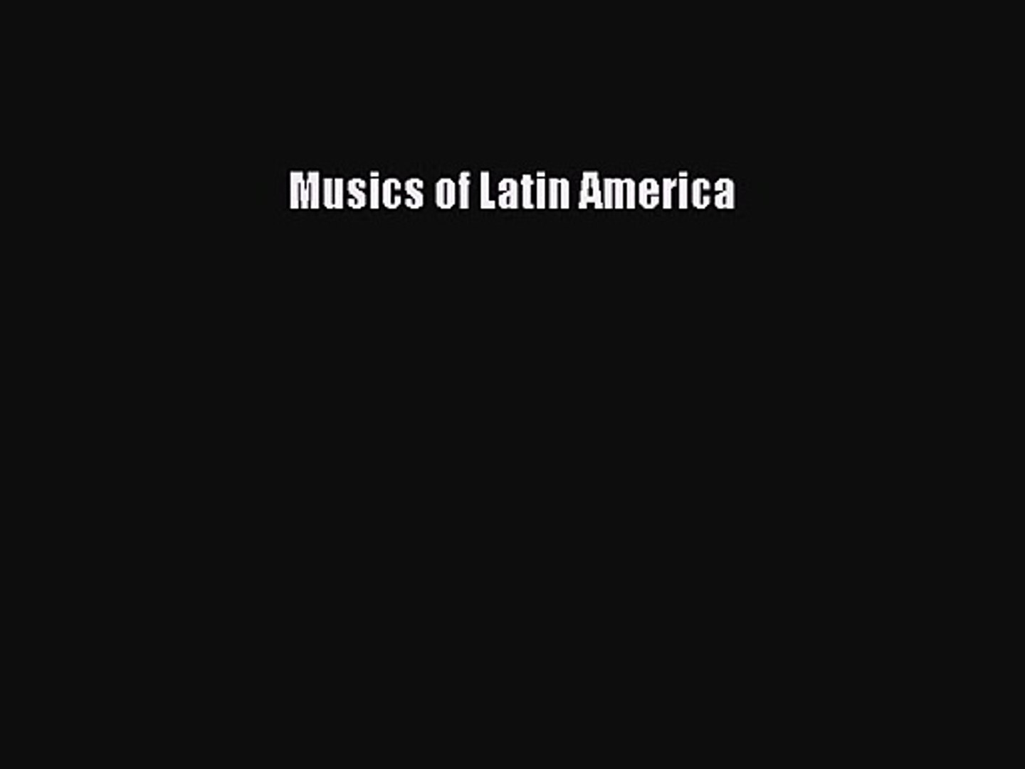 ⁣[PDF Download] Musics of Latin America [Download] Full Ebook