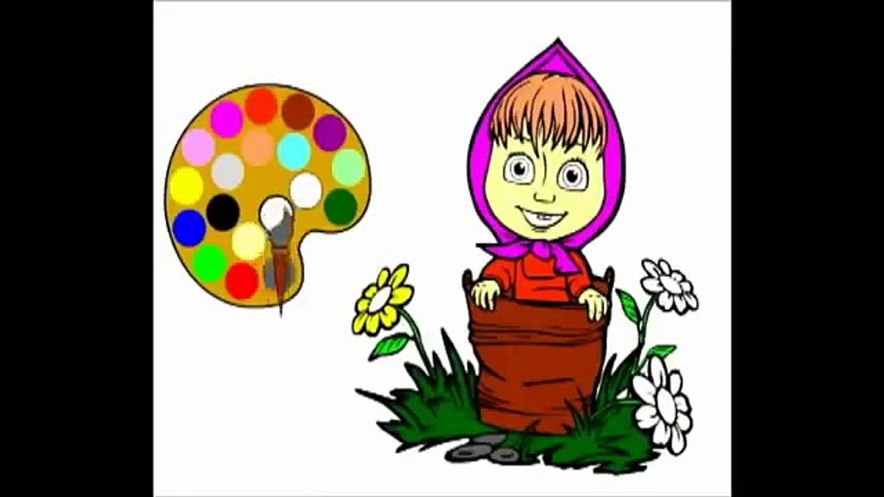 Маша и Медведь НОВАЯ Игра раскраска для детей Painting