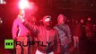Masked mob burns down construction site in Kiev