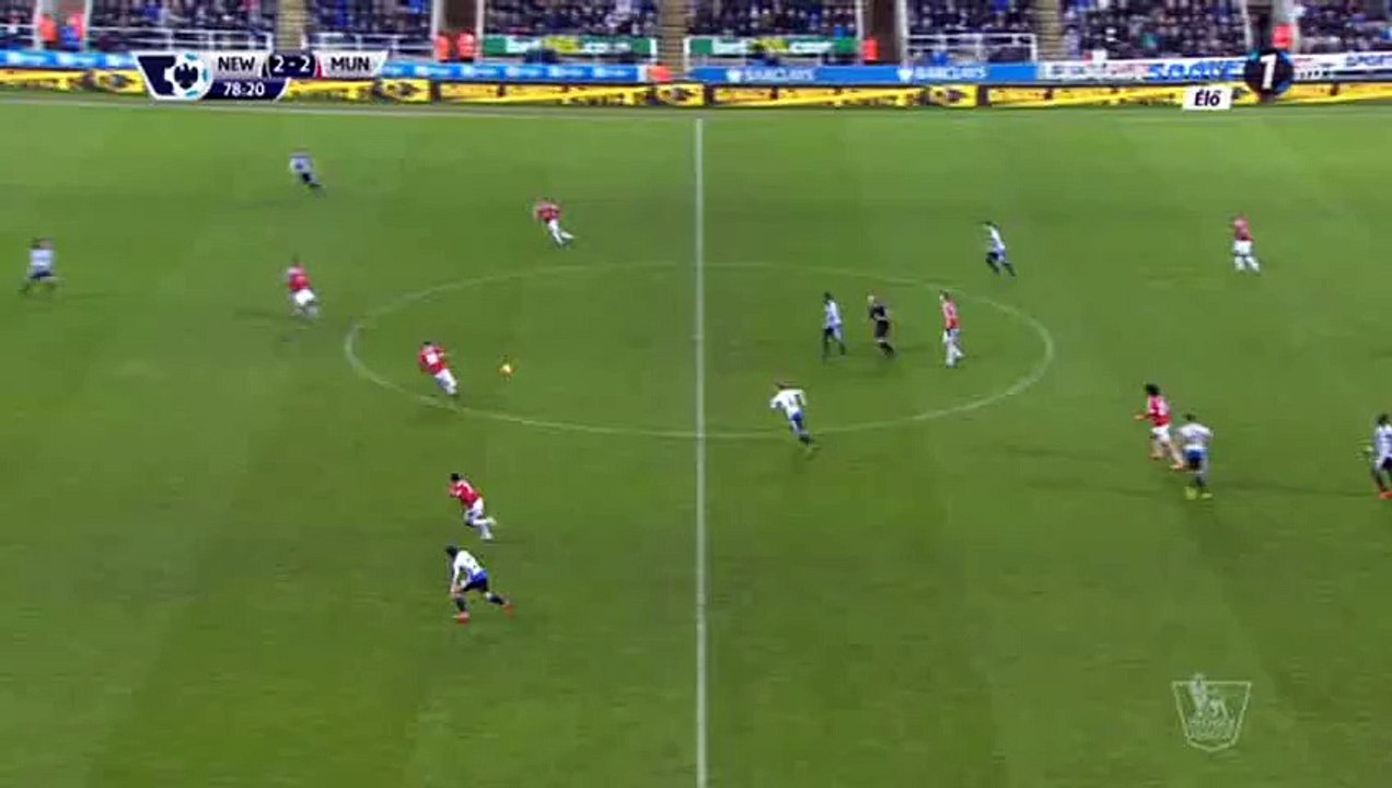 Wayne Rooney Goal - Newcastle Utd 2-3 Manchester United - 12-01-2016