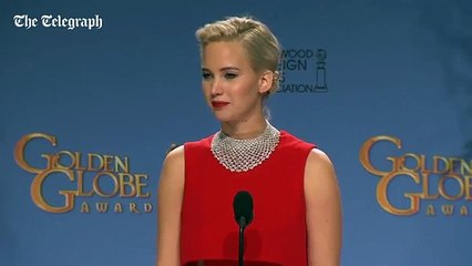 Momento en el que Jennifer Lawrence regañó a un periodista en los Golden Globes