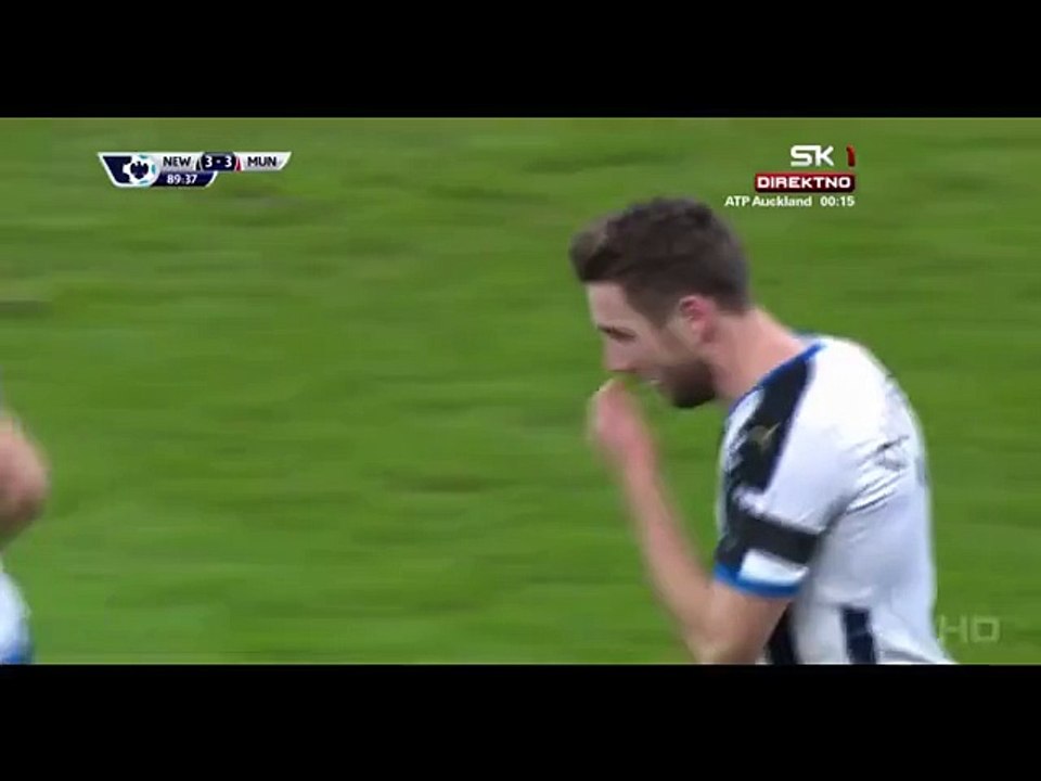 3-3 Paul Dummett Goal England  Premier League - 12.01.2016, Newcastle Utd 3-3 Manchester United