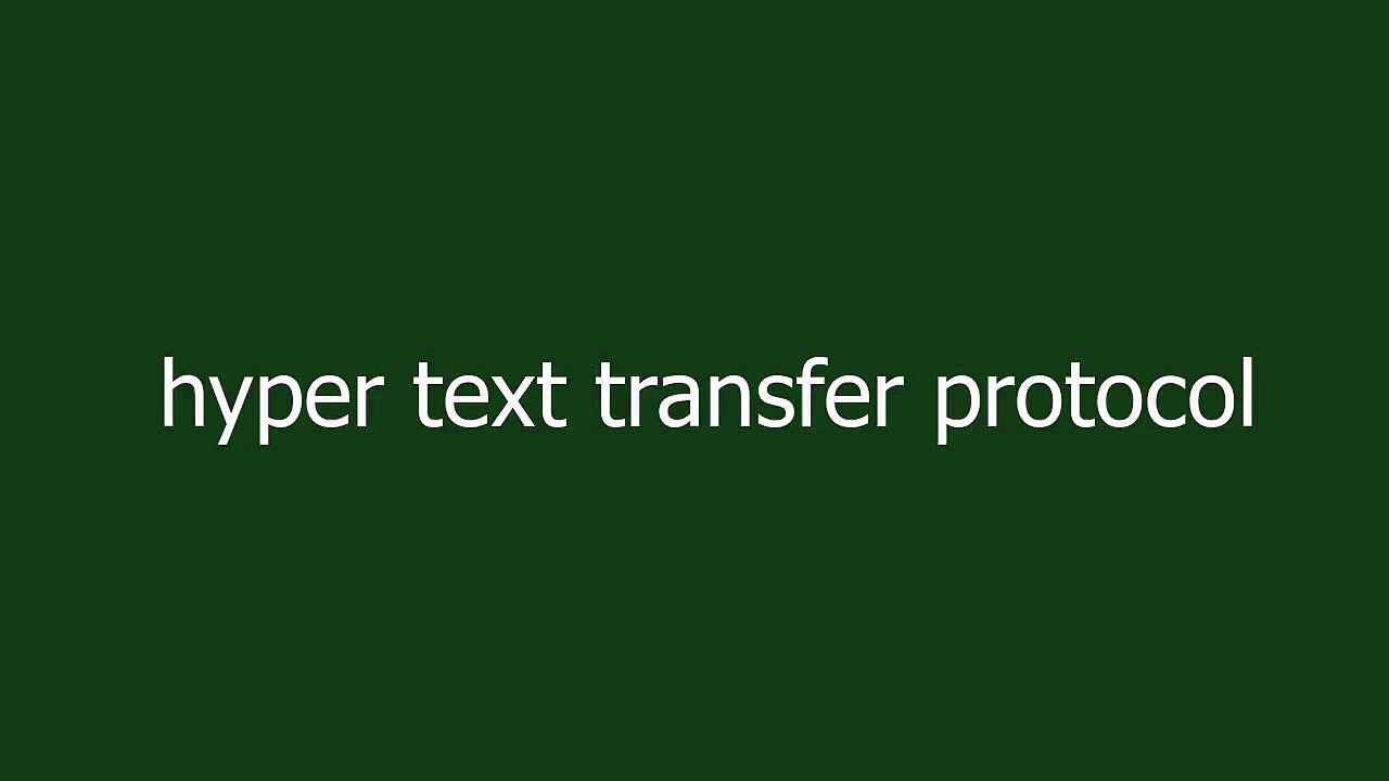 http meaning and pronunciation