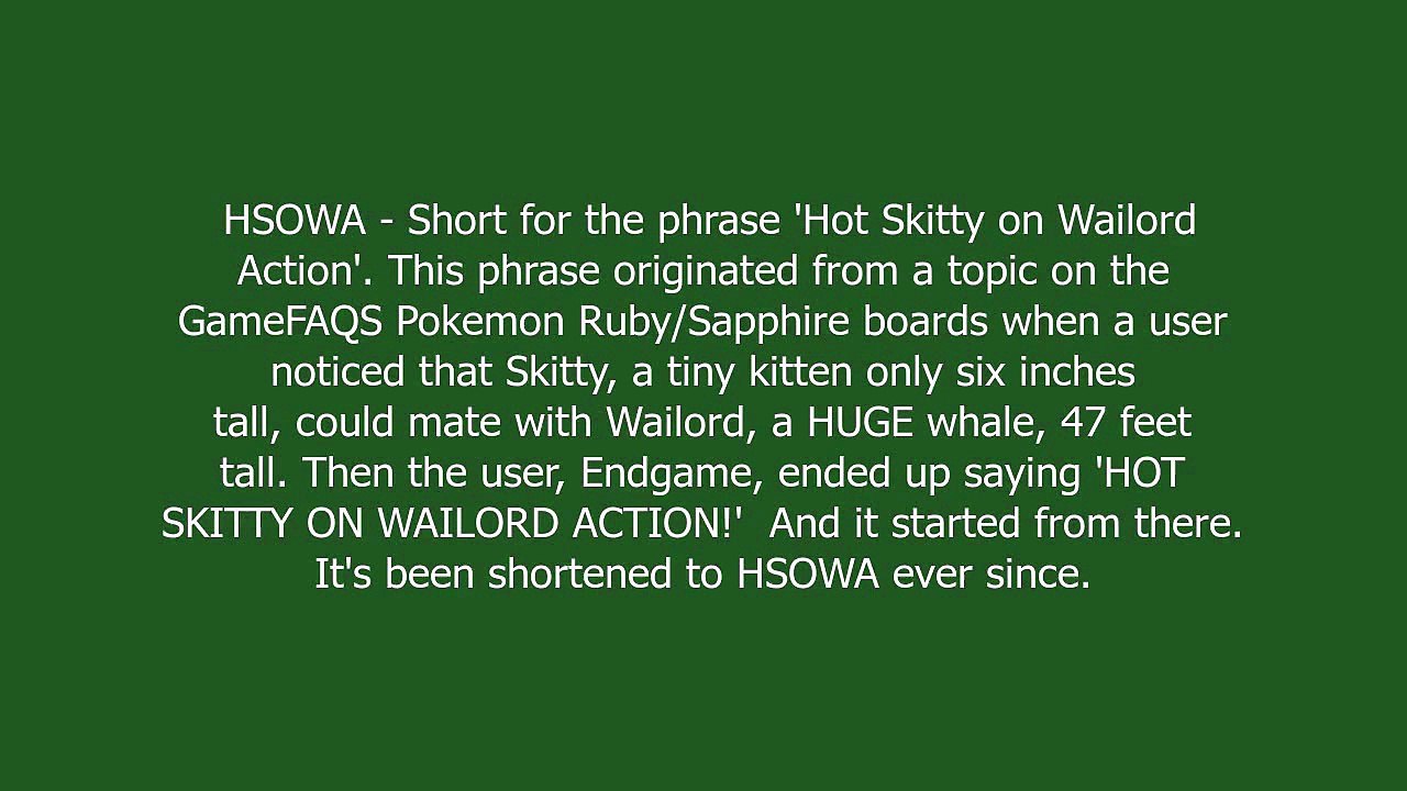 HSOWA meaning and pronunciation