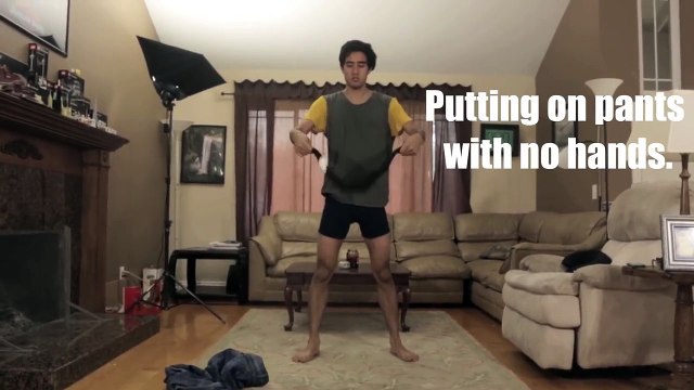 Putting on Pants with no Hands