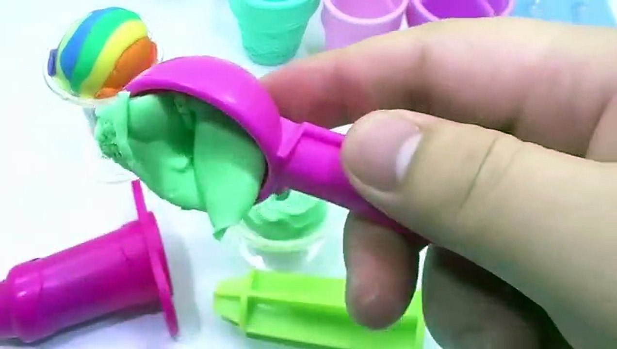 Play doh stick rainbow ice-cream with peppa pig en español toys video new 201 Greatest Videos