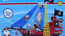 DORAEMON Pirate Ship Play Doh Lego Blocks Nobita Shizuka toys video for kids