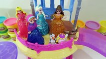Disney Princess Glitter Glider Castle Magiclip Elsa Anna Belle Tornerose!