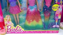 Barbie RAINBOW Easy Dress Up Dolls Mermaid Fairy Princess Fairytale Toy Video