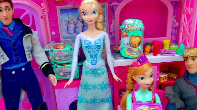4 Shopkins Season 3 +2 Blind Bags with Disney Frozen Queen Elsa Hans + Anna Part 2