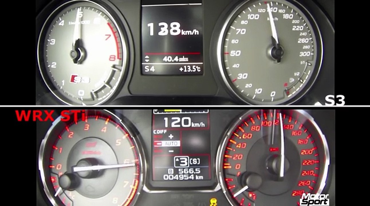 0-250 km/h : Audi S3 VS Subaru WRX STi (Motorsport)