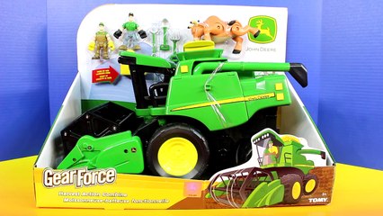 Disney Cars Lightning McQueen gets almost Eaten by a Combine John Deere Gear Action Harves