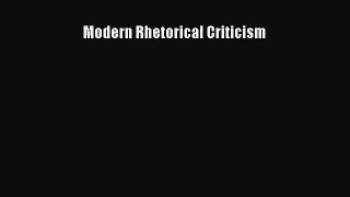 [PDF Download] Modern Rhetorical Criticism [Read] Online